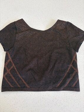 ✨Offline by Aerie✨ Sparkly Metallic Black and Copper Short Sleeve Women’s Tee